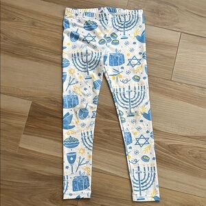 Blue and White Hanukkah Leggings